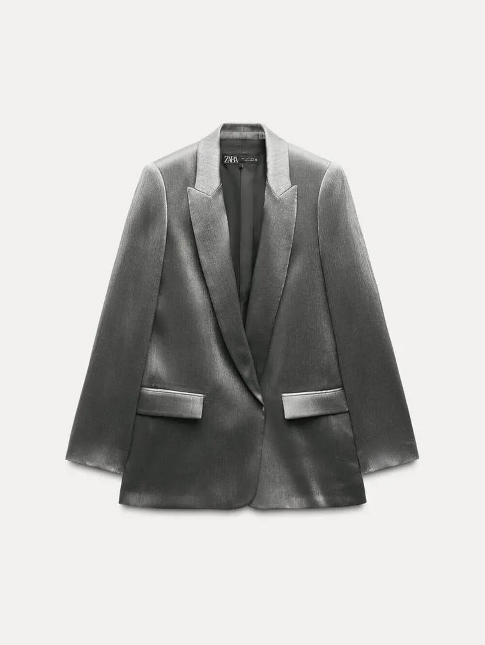 Zara Silver Metallic Blazer